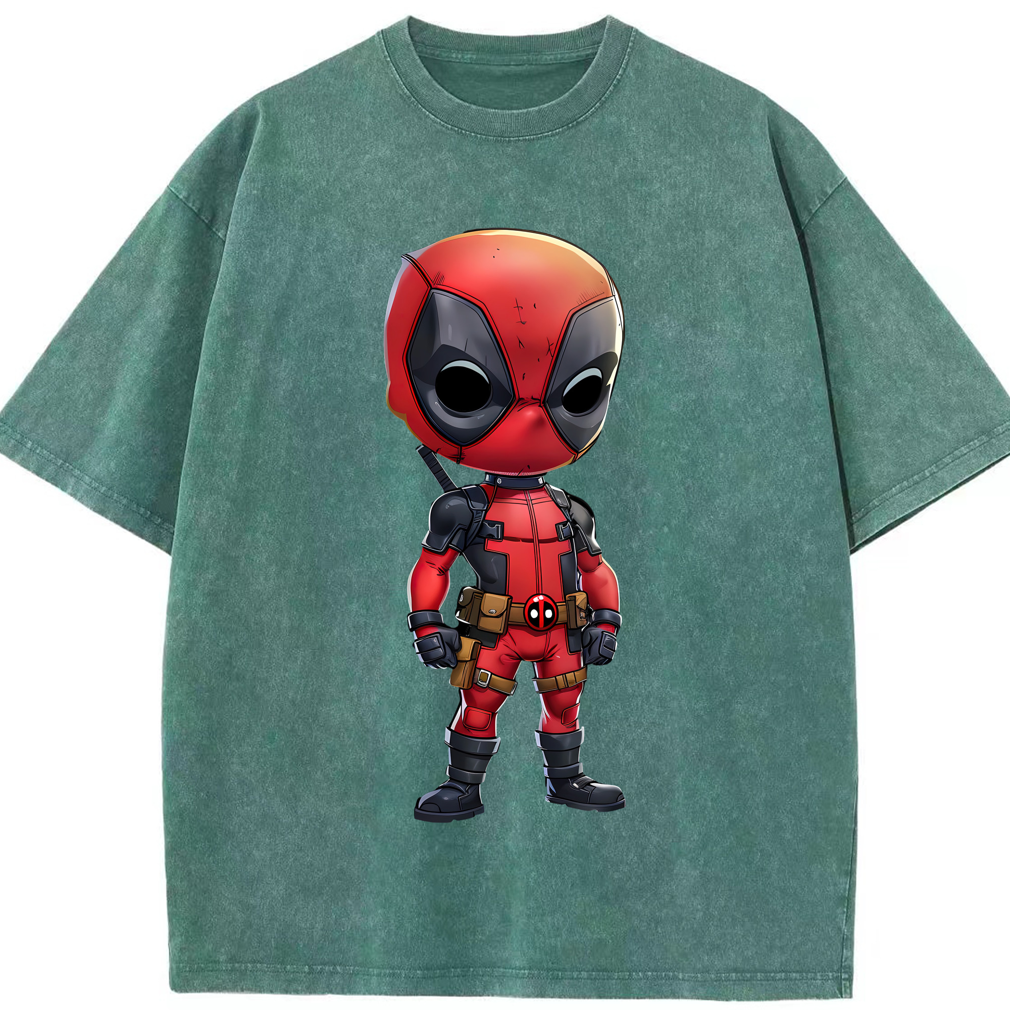 （画像用） Deadpool デッドプール 綿100% ヴィンテージ風 半袖Tシャツ（フロントプリント）